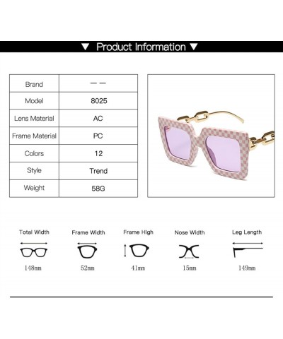 Large Frame Fashion Square Sunglasses Men and Women Outdoor Vacation Decorative Sunglasses (Color : 2, Size : 1) 1 6 $13.19 S...