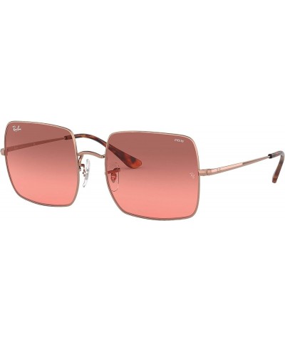 Women's Rb1971 Square Evolve Photochromic Sunglasses Copper/Photochromic Red Gradient Bordeaux $71.39 Square