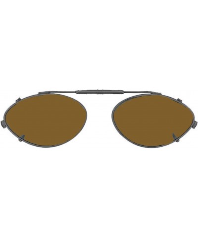 Visionaries Polarized Clip on Sunglasses - Cateye - Gun Frame - 49 x 30 Eye $48.76 Designer