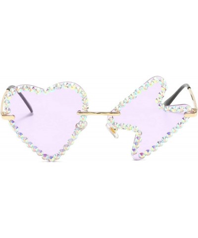 Novelty Love Lightning Sunglasses Women Rimless Funny Party Birthday Halloween Diamonds Glasses Men 3 Pack Mix $11.67 Rimless