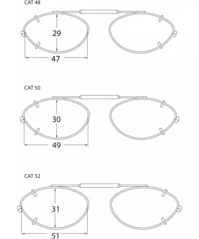 Visionaries Polarized Clip on Sunglasses - Cateye - Gun Frame - 49 x 30 Eye $48.76 Designer