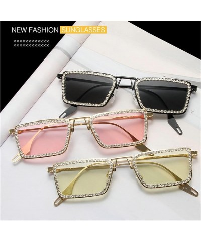 Rectangle Rhinestone Sunglasses Women Fashion Small frame square Diamond bling party Sun Glasses Crystal Shades Silver Plian ...