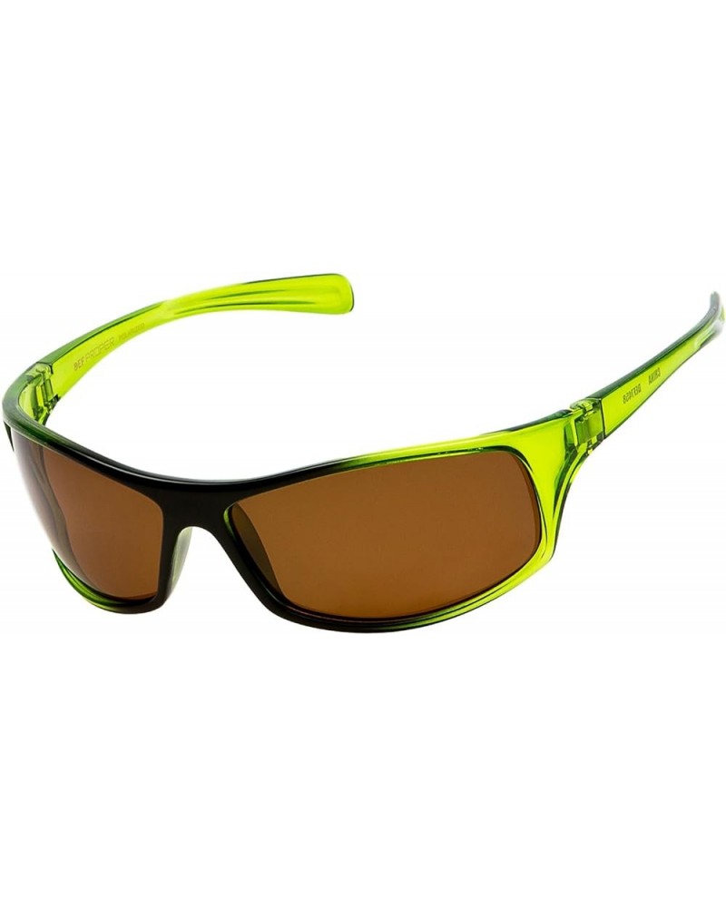 Polarized Wrap Around Sports Sunglasses Green | Amber $11.37 Wayfarer