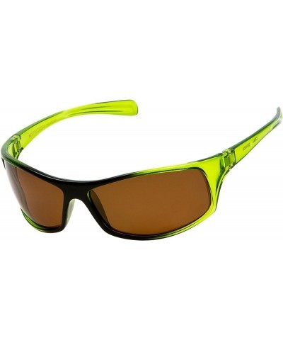 Polarized Wrap Around Sports Sunglasses Green | Amber $11.37 Wayfarer