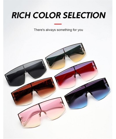 Large Frame Hip-hop Street Shooting Sunglasses Outdoor Beach Shade Party Sunglasses for Men and Women (Color : B, Size : Medi...