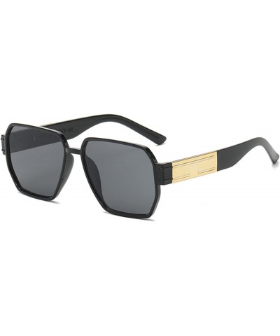 Square Large Frame Fashion Men and Women Outdoor Vacation Decorative Sunglasses (Color : D, Size : 1) 1 B $17.30 Designer