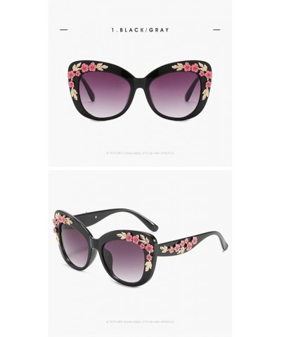 Retro Cat Eye Men and Women Fashion Outdoor Vacation Decorative Sunglasses (Color : D, Size : 1) 1 F $15.28 Designer