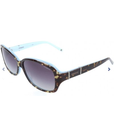 Sunglasses (Safilo Group) X8406/S Polarized Rectangular Sunglasses, Havana/Blue, 56 mm $40.80 Oval