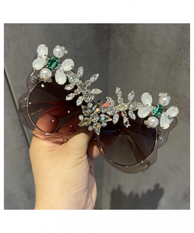 Oversized Butterfly Diamond Sunglasses for Women Sparkling Rhinestone Sunglasses Irregular Diamond bling Party Glasses 2pcs-b...