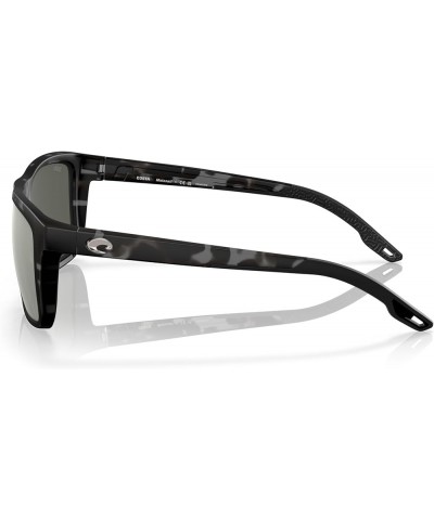 Men's Mainsail Rectangular Sunglasses Tiger Shark/Grey Silver Mirrored Polarized 580g $71.47 Rectangular