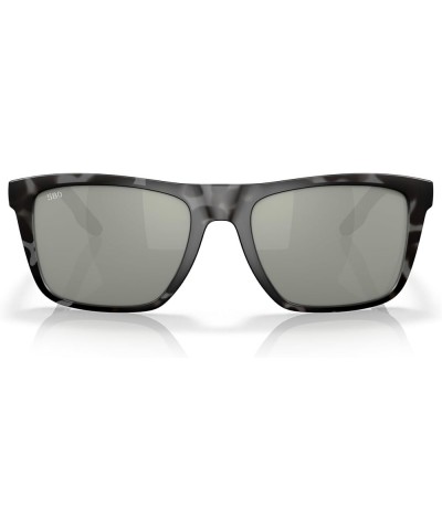 Men's Mainsail Rectangular Sunglasses Tiger Shark/Grey Silver Mirrored Polarized 580g $71.47 Rectangular