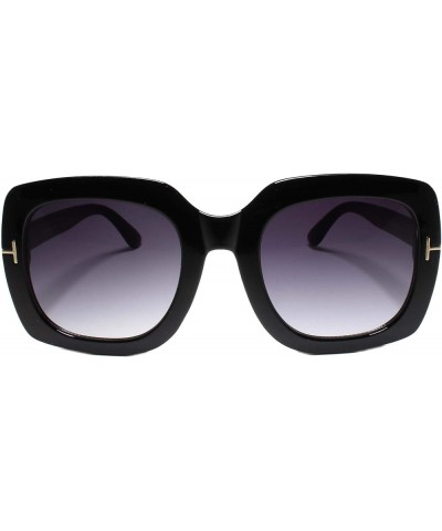 Oversized Exaggerated Retro Large Chic Square Luxury Designer Sunglasses Black $10.61 Square