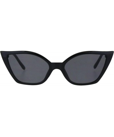 Womens Fancy Retro Chic Cat Eye Plastic Goth Sunglasses All Black $9.33 Cat Eye