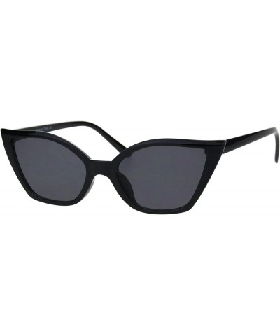 Womens Fancy Retro Chic Cat Eye Plastic Goth Sunglasses All Black $9.33 Cat Eye