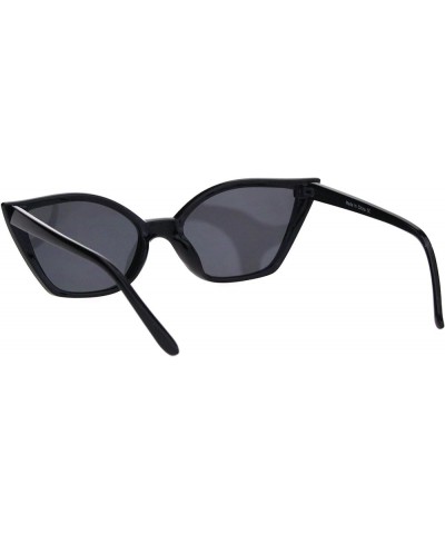 Womens Fancy Retro Chic Cat Eye Plastic Goth Sunglasses All Black $9.33 Cat Eye