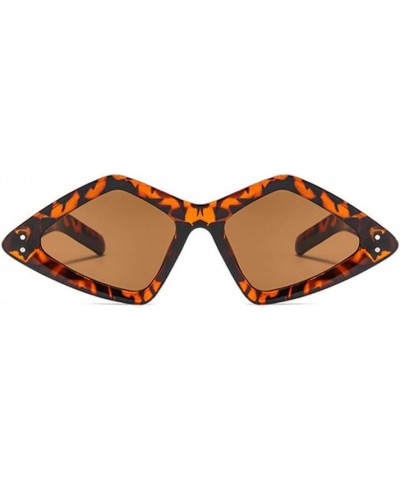 Womens Designer Triangle Festival Sunglasses Cateye High Pointed Sunglasses Leopard $8.24 Cat Eye