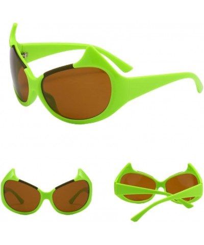 Y2k Accessories Cute Sunglasses Womens Sunglasses Trendy Y2K Glasses Oversized Sunglasses Womens Wrap Around Green $10.49 Ove...