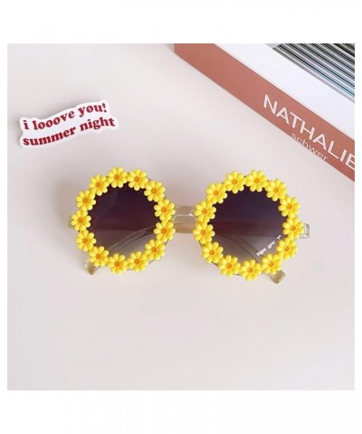 Baby Sunglasses Children Cute Acrylic Flower UV400 Sunglasses Baby Girls Lovely Outdoor Sun Protection Sunglasses Kid Eye Pro...