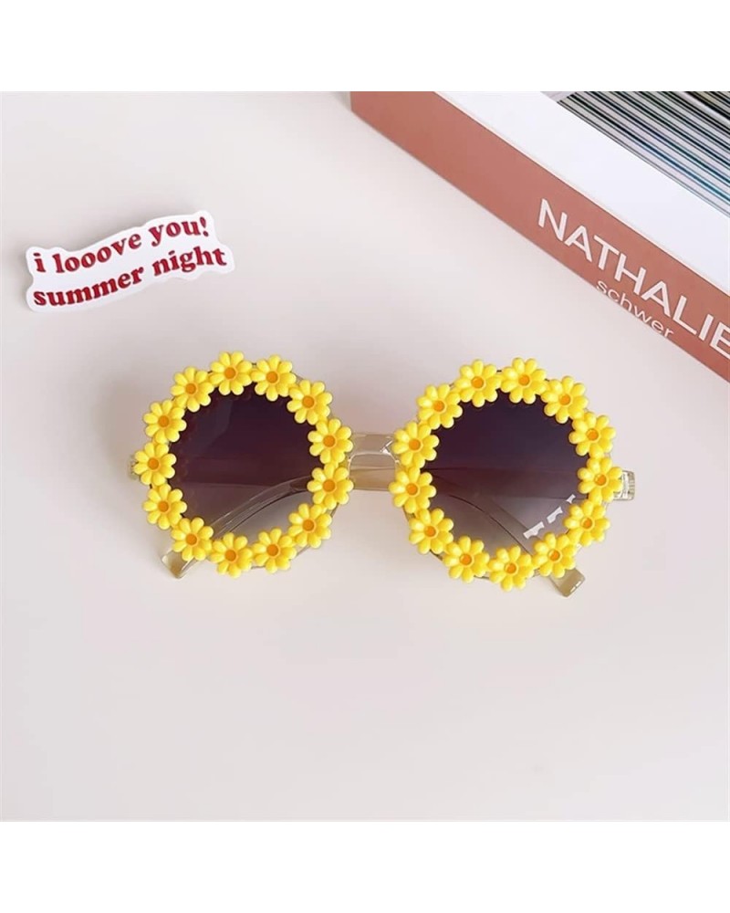 Baby Sunglasses Children Cute Acrylic Flower UV400 Sunglasses Baby Girls Lovely Outdoor Sun Protection Sunglasses Kid Eye Pro...