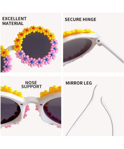 Baby Sunglasses Children Cute Acrylic Flower UV400 Sunglasses Baby Girls Lovely Outdoor Sun Protection Sunglasses Kid Eye Pro...