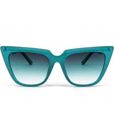 Women Chic Cateye Sunglasses Bling Bling Big Frame Candy Colors B2734 Green $15.63 Cat Eye