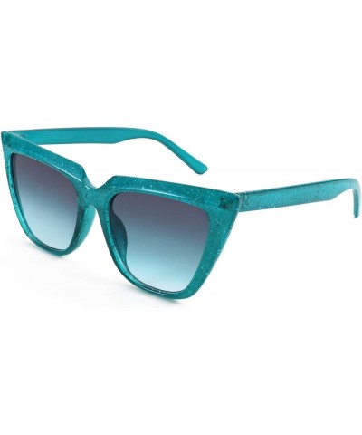 Women Chic Cateye Sunglasses Bling Bling Big Frame Candy Colors B2734 Green $15.63 Cat Eye