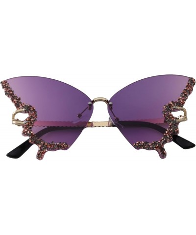 Outchoo, Butterfly Shaped Sunglasses with UV400 Protection Women Glasses for Party & Birthday Gradient Purple Multi $7.79 Des...