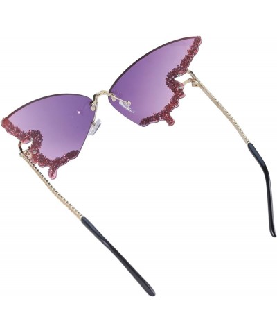 Outchoo, Butterfly Shaped Sunglasses with UV400 Protection Women Glasses for Party & Birthday Gradient Purple Multi $7.79 Des...