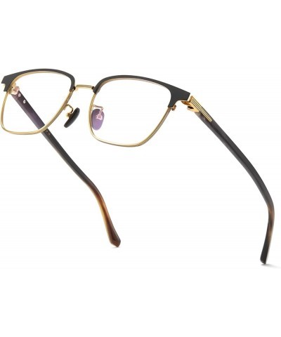 100% Really Buffalo Horn Glasses Pure Titanium for Men Rimless Square Glasses 8135 Space Silver 26-gold 8134 $77.90 Cat Eye