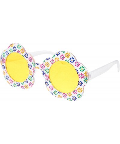 Daisy Flower Eyeglasses Cute Floral Outdoor Beach Sunglasses Women Flower Glasses Funny Eyewear for Adult Kids Yellow 2 $7.19...