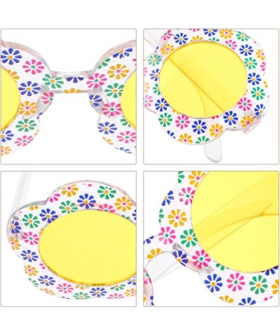 Daisy Flower Eyeglasses Cute Floral Outdoor Beach Sunglasses Women Flower Glasses Funny Eyewear for Adult Kids Yellow 2 $7.19...