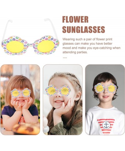 Daisy Flower Eyeglasses Cute Floral Outdoor Beach Sunglasses Women Flower Glasses Funny Eyewear for Adult Kids Yellow 2 $7.19...