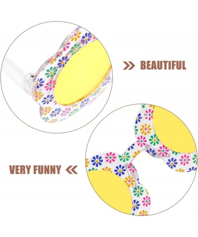 Daisy Flower Eyeglasses Cute Floral Outdoor Beach Sunglasses Women Flower Glasses Funny Eyewear for Adult Kids Yellow 2 $7.19...