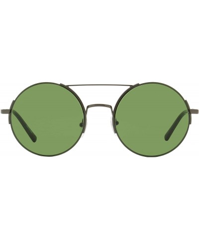 Round Rimless Sunglasses MCM160S 072 Ruthenium/Green 53mm $58.73 Round