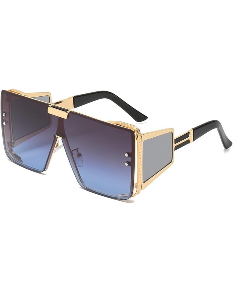 Large Frame Men's Cycling Square Sunshade Sunglasses (Color : A, Size : Medium) Medium E $21.92 Designer