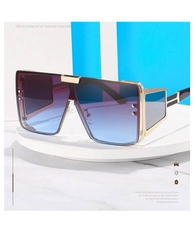 Large Frame Men's Cycling Square Sunshade Sunglasses (Color : A, Size : Medium) Medium E $21.92 Designer