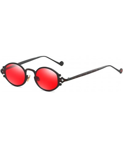 Vintage Steampunk Sunglasses Gothic Oval Frame Carved Sunglasses Blackred $10.06 Oval