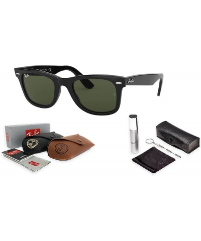 RB2140 Original Wayfarer Classic Square Shape Sunglasses With Eyewear Kit Bundle - High Bridge - Square Sunglasses Black ( 90...