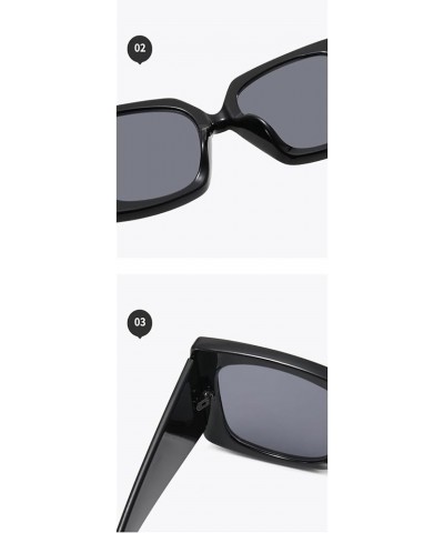 Retro Large Frame Square Men And Women Sunglasses Outdoor Vacation Decorative Sunglasses Gift E $14.45 Designer