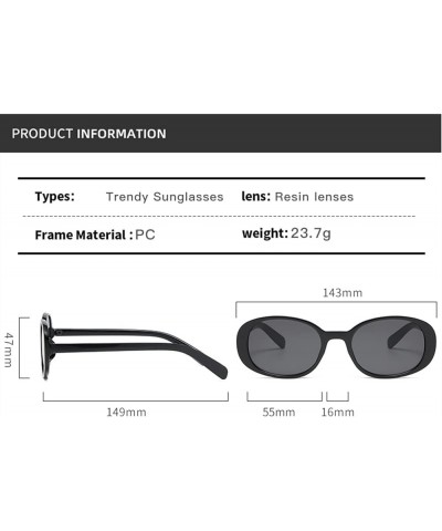 Oval Frame Street Shooting Sunglasses for Men and Women Outdoor Vacation Sunshade (Color : A, Size : Medium) Medium D $14.92 ...