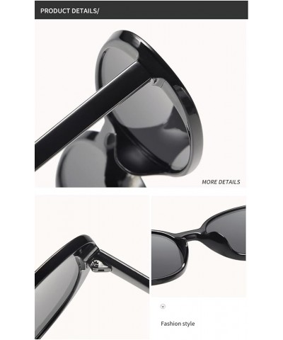 Oval Frame Street Shooting Sunglasses for Men and Women Outdoor Vacation Sunshade (Color : A, Size : Medium) Medium D $14.92 ...