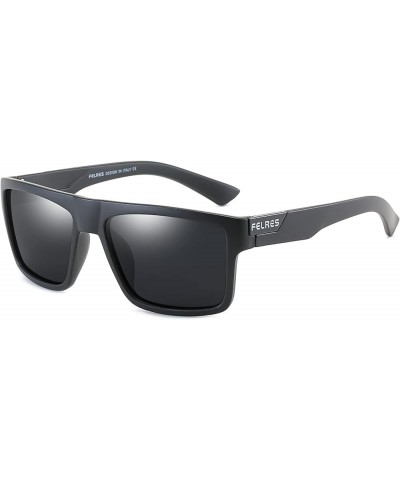 Mens Sport Polarized Sunglasses Outdoor Riding Square Windproof Eyewear F918 Black/Black $11.39 Sport