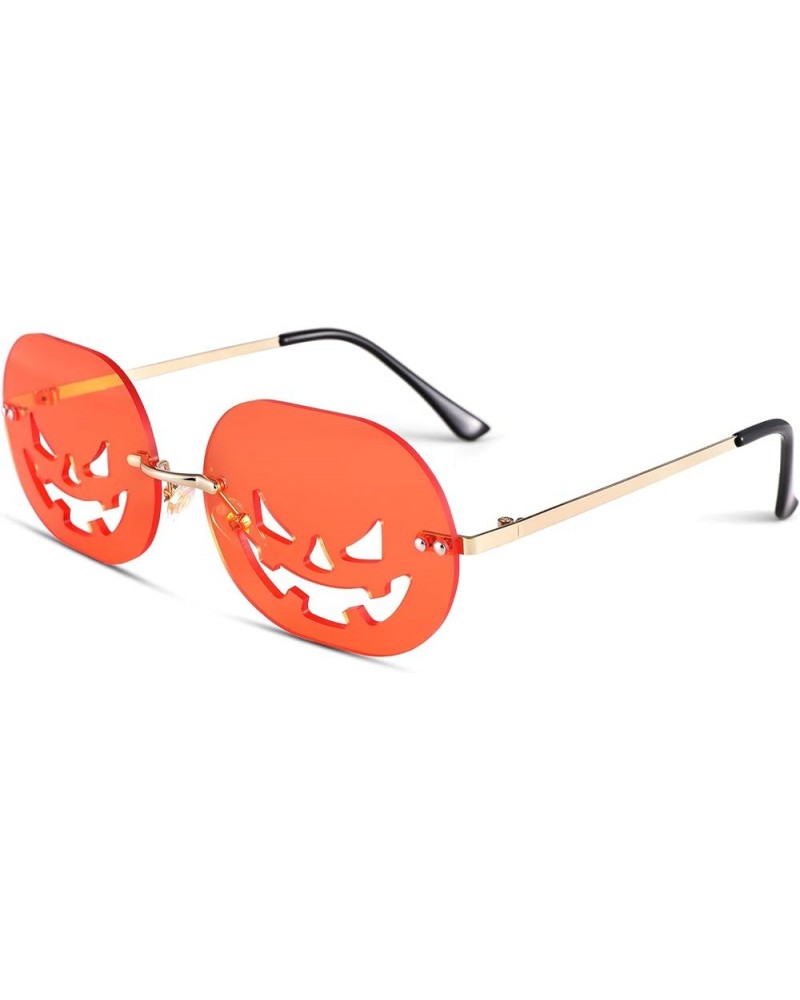 Rimless Star Sunglasses for Women Rimless Party Cute Prom Halloween Glasses Fashion Star Shape Shades (Star Blue) E4 Pumpkin ...