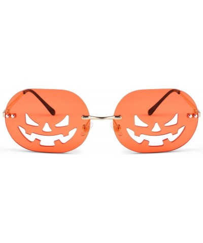 Rimless Star Sunglasses for Women Rimless Party Cute Prom Halloween Glasses Fashion Star Shape Shades (Star Blue) E4 Pumpkin ...