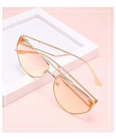 Metal Men and Women Street Shot Sunglasses, Outdoor Vacation Beach Glasses (Color : A, Size : Medium) Medium B $21.26 Designer