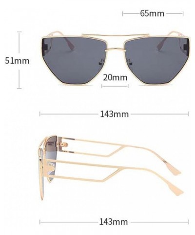 Metal Men and Women Street Shot Sunglasses, Outdoor Vacation Beach Glasses (Color : A, Size : Medium) Medium B $21.26 Designer