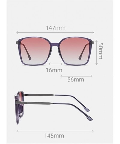 Women Polarized Large Frame Vacation Outdoor Decorative Sunglasses (Color : B, Size : 1) 1 E $21.66 Designer