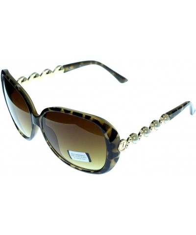 Tortoise-Shell & Brown Colored Composite Oversize-Sunglasses 3876 $13.53 Oversized