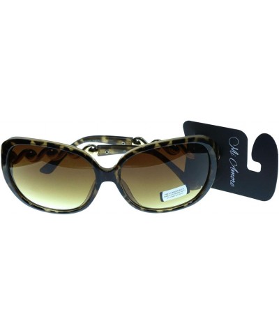 Tortoise-Shell & Brown Colored Composite Oversize-Sunglasses 3876 $13.53 Oversized