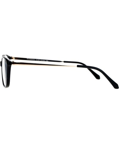 Womens Magnified Reading Glasses Oval Rectangular Designer Frame Black Gold $8.77 Oval